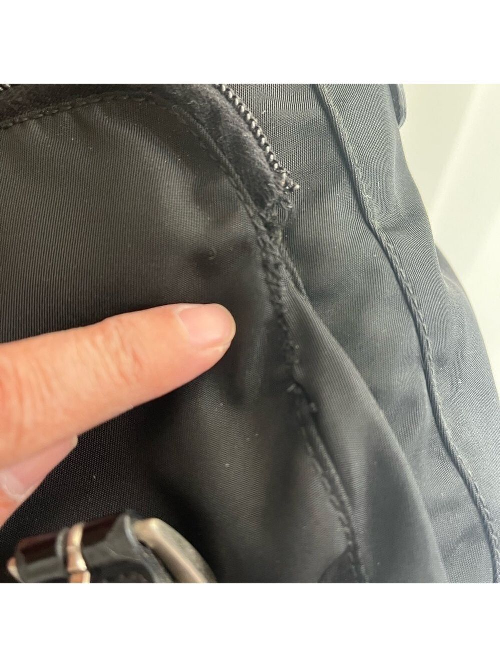 Prada Black Nylon Crossbody Messenger with Buckle Detail - Picture 9 of 16